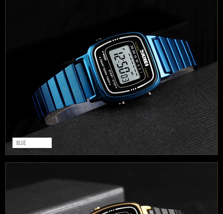 SKMEI Women Sports Watch Top Brands Luxury Waterproof Ladies Watches Small Dial Digital Wristwatch and Bracelet Relogio Feminino