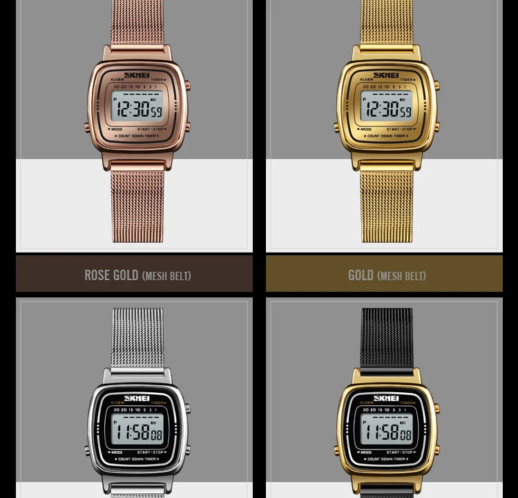 SKMEI Women Sports Watch Top Brands Luxury Waterproof Ladies Watches Small Dial Digital Wristwatch and Bracelet Relogio Feminino