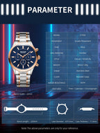 MEGIR Watches for Men 2021 New Chronograph Quartz Watch Luxury Stainless Steel Wristwatch Man Relogios Masculino часы мужские