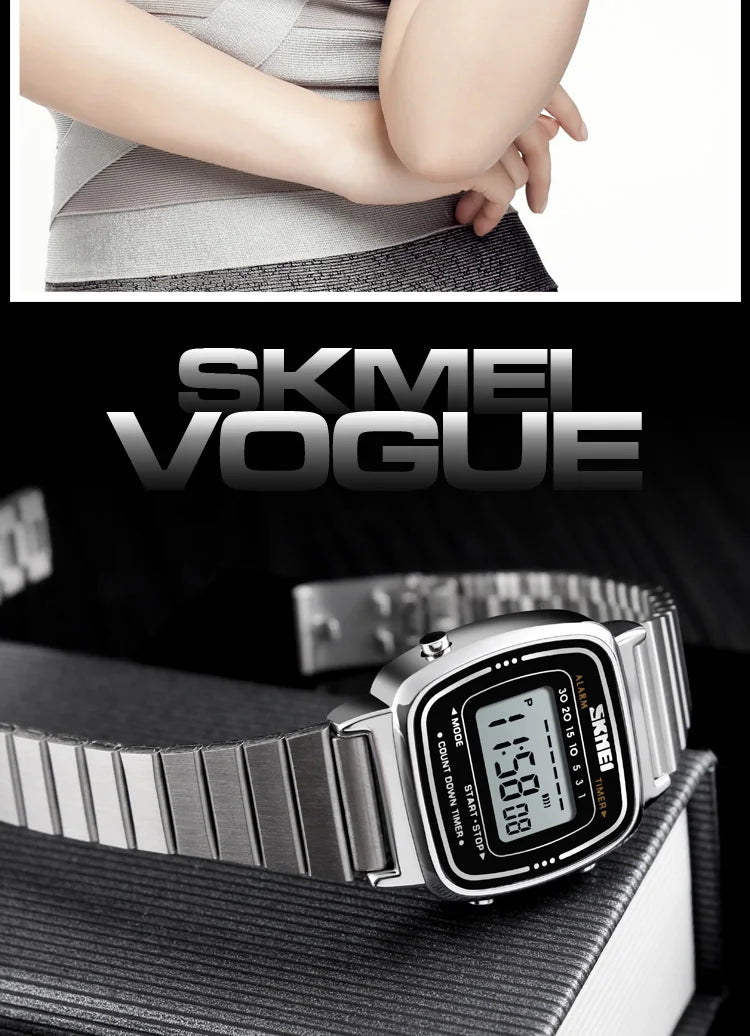 SKMEI Women Sports Watch Top Brands Luxury Waterproof Ladies Watches Small Dial Digital Wristwatch and Bracelet Relogio Feminino