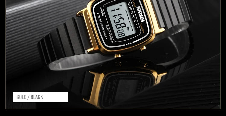 SKMEI Women Sports Watch Top Brands Luxury Waterproof Ladies Watches Small Dial Digital Wristwatch and Bracelet Relogio Feminino