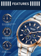 MEGIR Watches for Men 2021 New Chronograph Quartz Watch Luxury Stainless Steel Wristwatch Man Relogios Masculino часы мужские