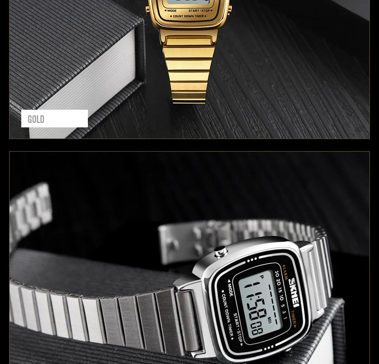 SKMEI Women Sports Watch Top Brands Luxury Waterproof Ladies Watches Small Dial Digital Wristwatch and Bracelet Relogio Feminino