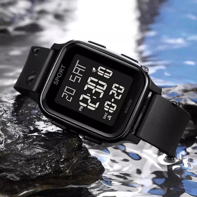 Sports Watches for Men Waterproof Multifunction Electronic Watch Ultra-thin Men's LED Digital Wristwatch for Man Student Gift
