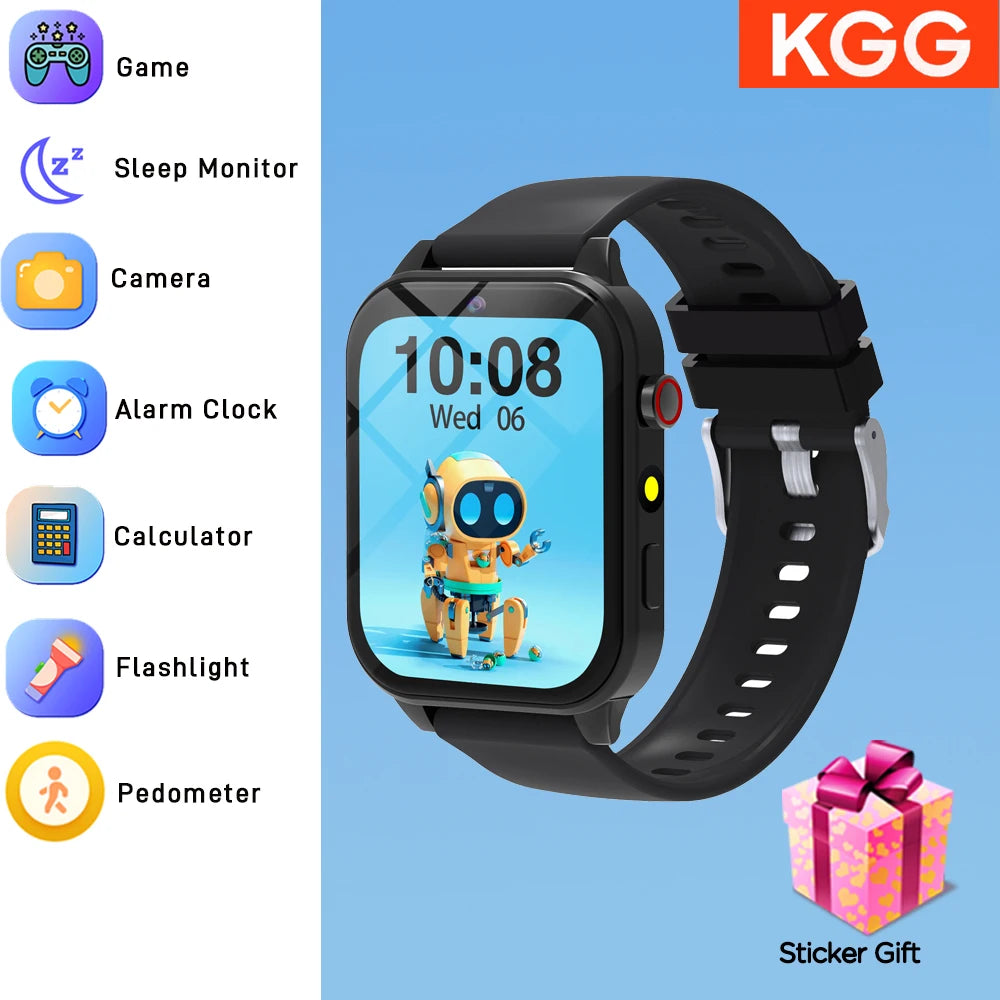 Kids Smart Watch 1.83" HD Screen Built-in 18 Games HD Camera Flashlight Sleep Monitor Alarm Clock Children Gift for Boys & Girls