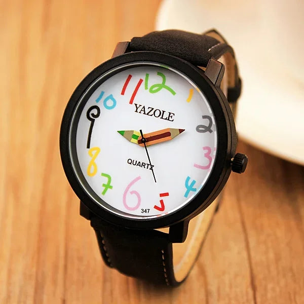 Women Watches Fashion Casual Big Number Analog Watches for Woman Leather Band Ladies Quartz Wristwatches relogio feminino