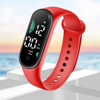 Kids Electronic Watch Sports Waterproof Wrist Watch Large Font Screen LED Display Luminous Auto Date Full Calendar Digital Watch
