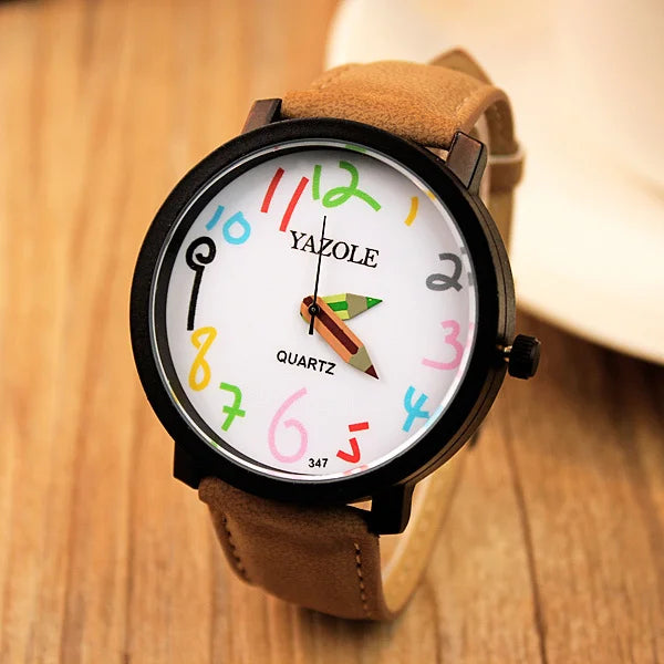 Women Watches Fashion Casual Big Number Analog Watches for Woman Leather Band Ladies Quartz Wristwatches relogio feminino