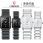 CHENXI 104A Waterproof Top Brand Luxury couple watches Watch for Women Men With Simulated-Ceramics Strap relojes para damas
