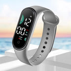 Kids Electronic Watch Sports Waterproof Wrist Watch Large Font Screen LED Display Luminous Auto Date Full Calendar Digital Watch