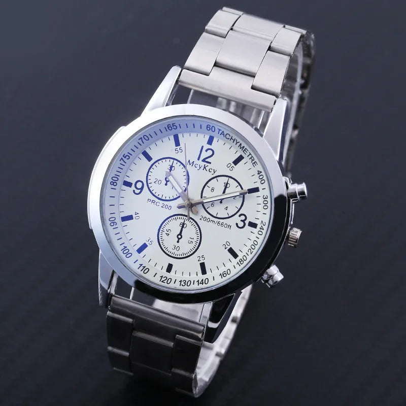 New Men Watches Luxury Band Round Watch Fashion Blu-ray Roman Watch for Man Relojes Para Hombre שעון ספורט Часы Мужские Наручные
