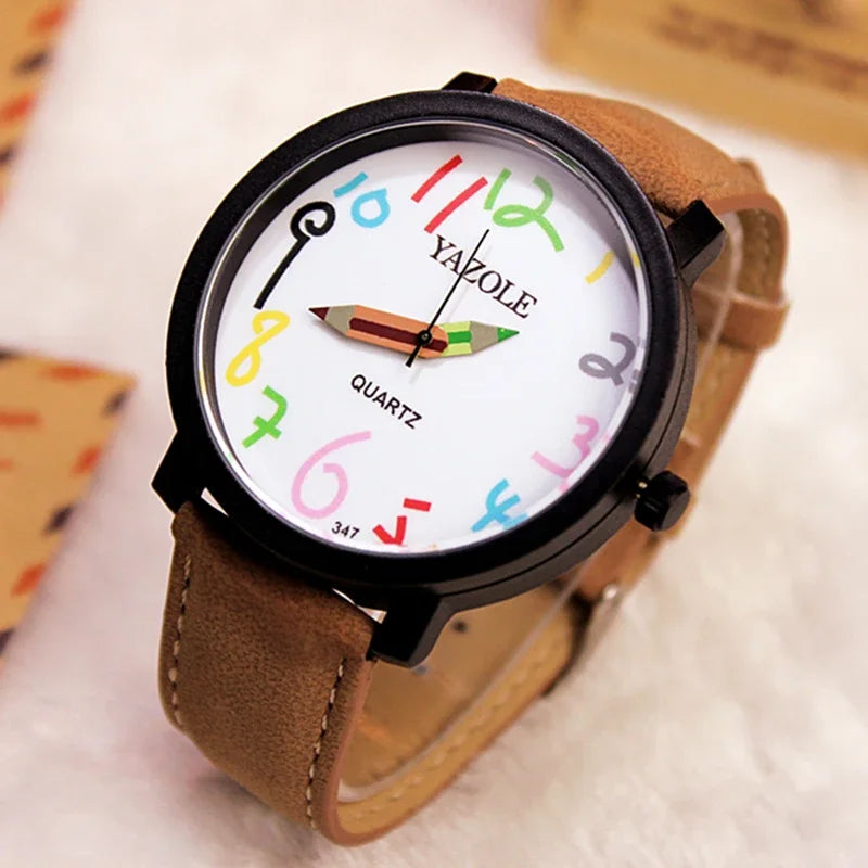 Women Watches Fashion Casual Big Number Analog Watches for Woman Leather Band Ladies Quartz Wristwatches relogio feminino