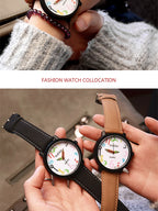 Women Watches Fashion Casual Big Number Analog Watches for Woman Leather Band Ladies Quartz Wristwatches relogio feminino