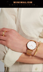 Women Watch Top Brand Dropshipping Japan Quartz Movement 36mm Rose Gold Waterproof Fashionable Nordic Minimalist Ladies Watches