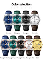 POEDAGAR Top Fashion Casual Men Watch Waterproof Luminous Date Week Man Wristwatch Outdoor Leather Business Men's Quartz Watches
