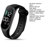 Kids Electronic Watch Sports Waterproof Wrist Watch Large Font Screen LED Display Luminous Auto Date Full Calendar Digital Watch