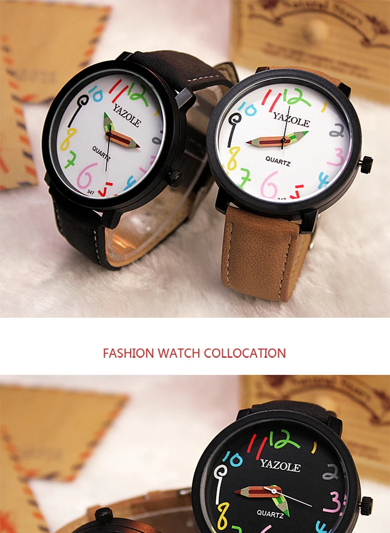 Women Watches Fashion Casual Big Number Analog Watches for Woman Leather Band Ladies Quartz Wristwatches relogio feminino