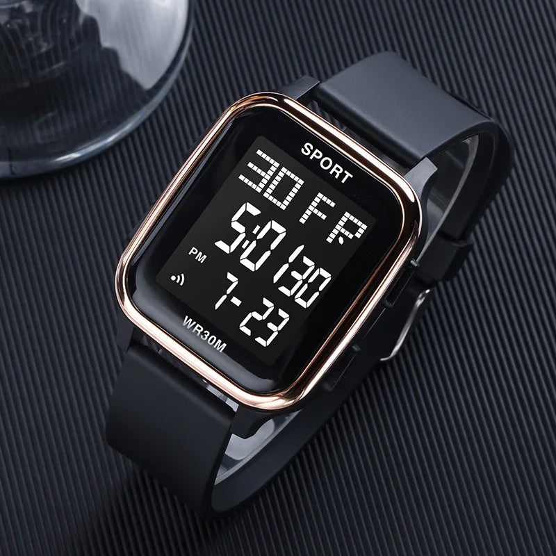 Sports Watches for Men Waterproof Multifunction Electronic Watch Ultra-thin Men's LED Digital Wristwatch for Man Student Gift