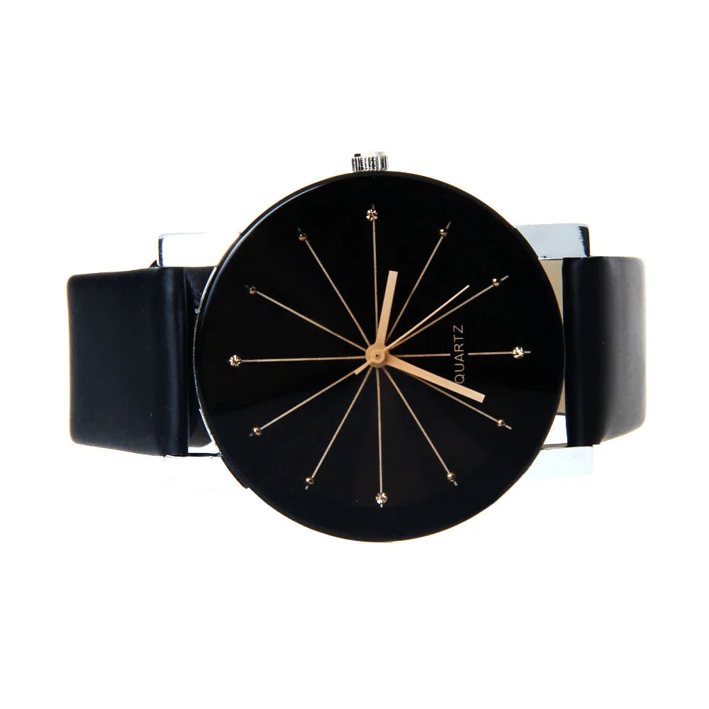 Couple Lover Watches Quartz Dial Clock PU Leather WristWatch Relojes Watch Women Men Fashion Luxury Relogio Feminino Saat