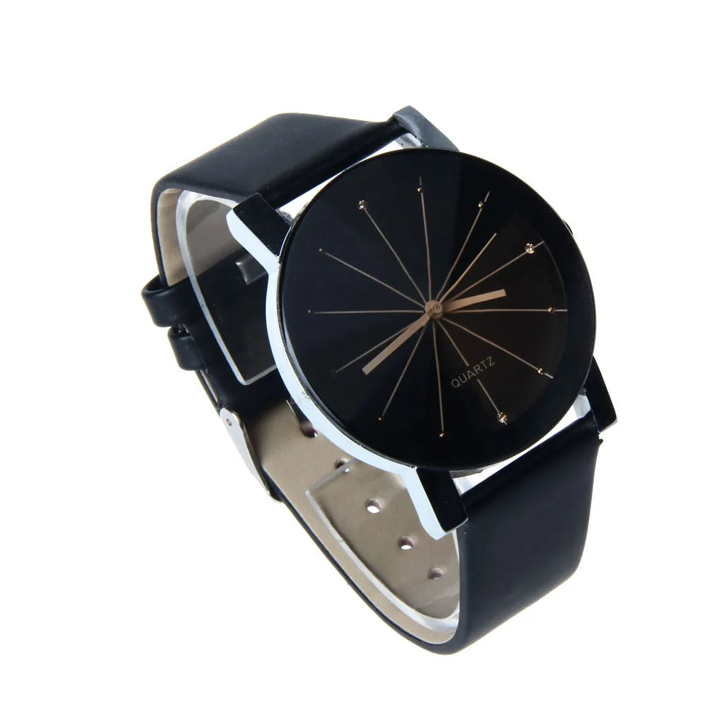 Couple Lover Watches Quartz Dial Clock PU Leather WristWatch Relojes Watch Women Men Fashion Luxury Relogio Feminino Saat