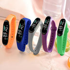 Kids Electronic Watch Sports Waterproof Wrist Watch Large Font Screen LED Display Luminous Auto Date Full Calendar Digital Watch