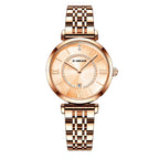 Fashion Couple Watches Stainless Steel Strap Analog Quartz Wristwatches His & Hers Matching Timepieces for Couples