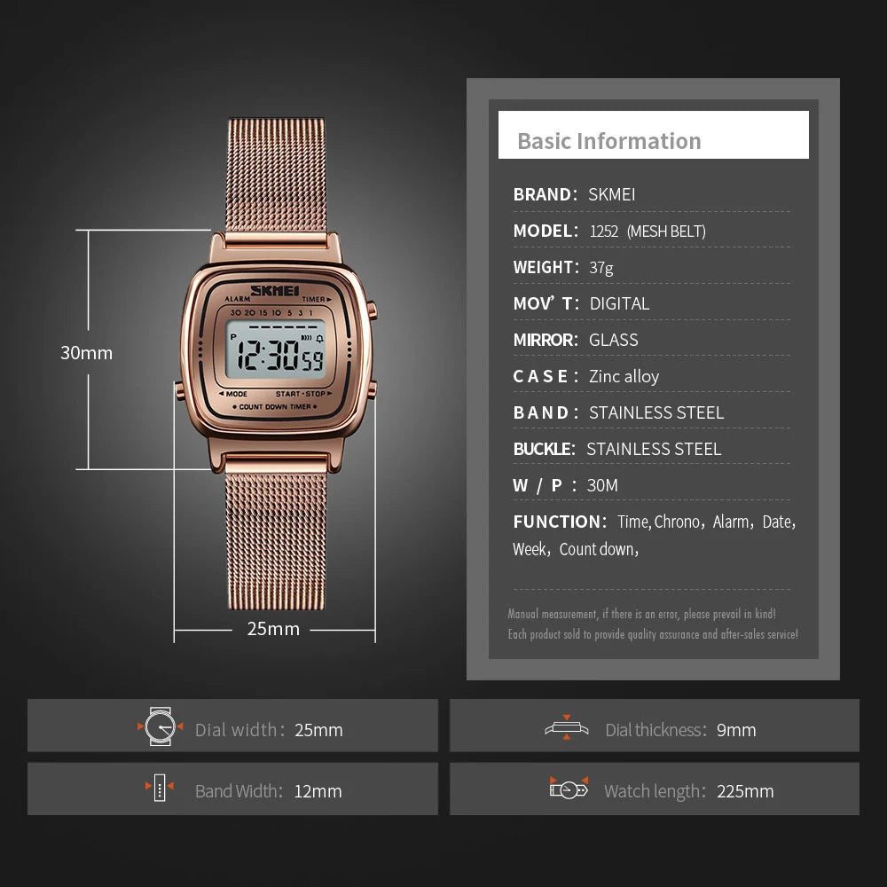 SKMEI Women Sports Watch Top Brands Luxury Waterproof Ladies Watches Small Dial Digital Wristwatch and Bracelet Relogio Feminino