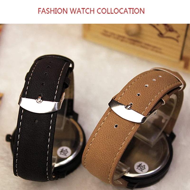 Women Watches Fashion Casual Big Number Analog Watches for Woman Leather Band Ladies Quartz Wristwatches relogio feminino