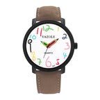 Women Watches Fashion Casual Big Number Analog Watches for Woman Leather Band Ladies Quartz Wristwatches relogio feminino