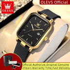 OLEVS 7089 Quartz Wristwatches Gift Box Set Women's Watches Fashion Strap Strap Waterproof Auto Date Simple Elegant Ladies Watch