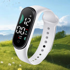Kids Electronic Watch Sports Waterproof Wrist Watch Large Font Screen LED Display Luminous Auto Date Full Calendar Digital Watch