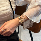 Fashion Couple Watches Stainless Steel Strap Analog Quartz Wristwatches His & Hers Matching Timepieces for Couples
