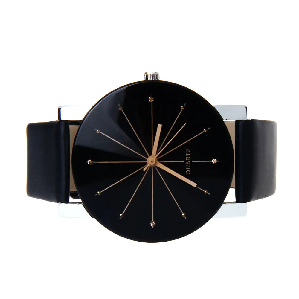 Couple Lover Watches Quartz Dial Clock PU Leather WristWatch Relojes Watch Women Men Fashion Luxury Relogio Feminino Saat