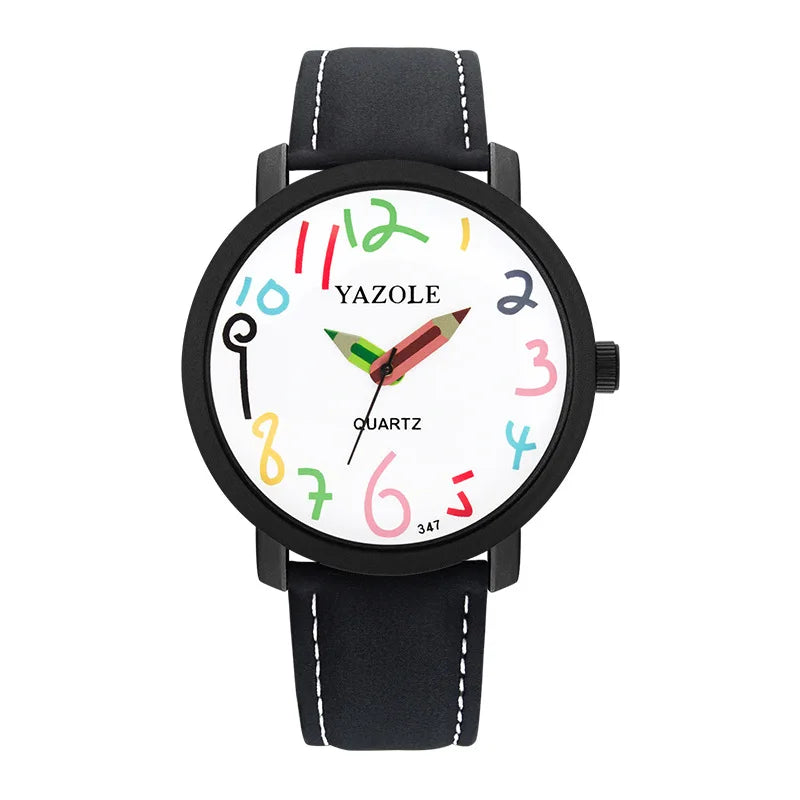 Women Watches Fashion Casual Big Number Analog Watches for Woman Leather Band Ladies Quartz Wristwatches relogio feminino