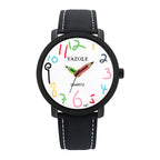 Women Watches Fashion Casual Big Number Analog Watches for Woman Leather Band Ladies Quartz Wristwatches relogio feminino