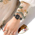 POEDAGAR Top Fashion Elegant Watch For Woman Week Date High Quality Waterproof Ladies Quartz Watch Stainless Steel Women Watches