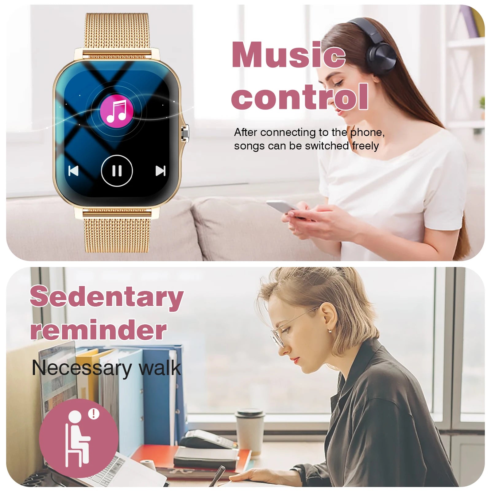 Smart Watch Multi-functional sports smart watch ,Wireless Calling, Personalized the Watch Faces,Music control