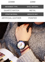 Women Watches Fashion Casual Big Number Analog Watches for Woman Leather Band Ladies Quartz Wristwatches relogio feminino