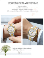 CURREN Couple Watches Waterproof Luminous Wristwatch for Lover Date Men‘s and Women's Wristwatch Simple Fashion