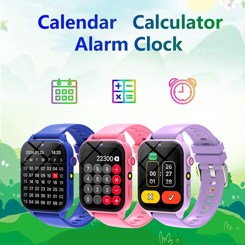 Kids Smart Watch 1.83" HD Screen Built-in 18 Games HD Camera Flashlight Sleep Monitor Alarm Clock Children Gift for Boys & Girls