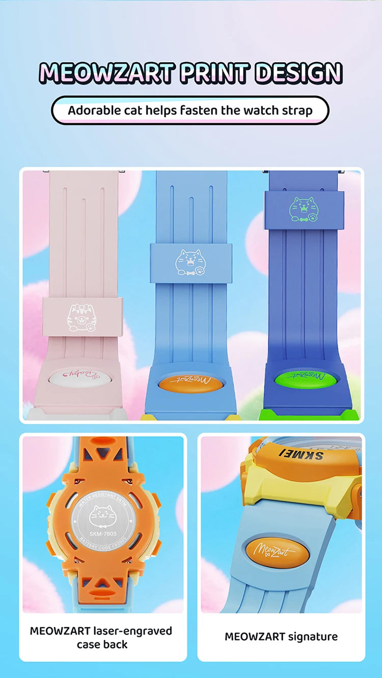 SKMEI Wristwatch For Boys Girl 5Bar Waterproof Kidss Children's Watch Luminous Display Sports Electronics Watch Relogio Infantil