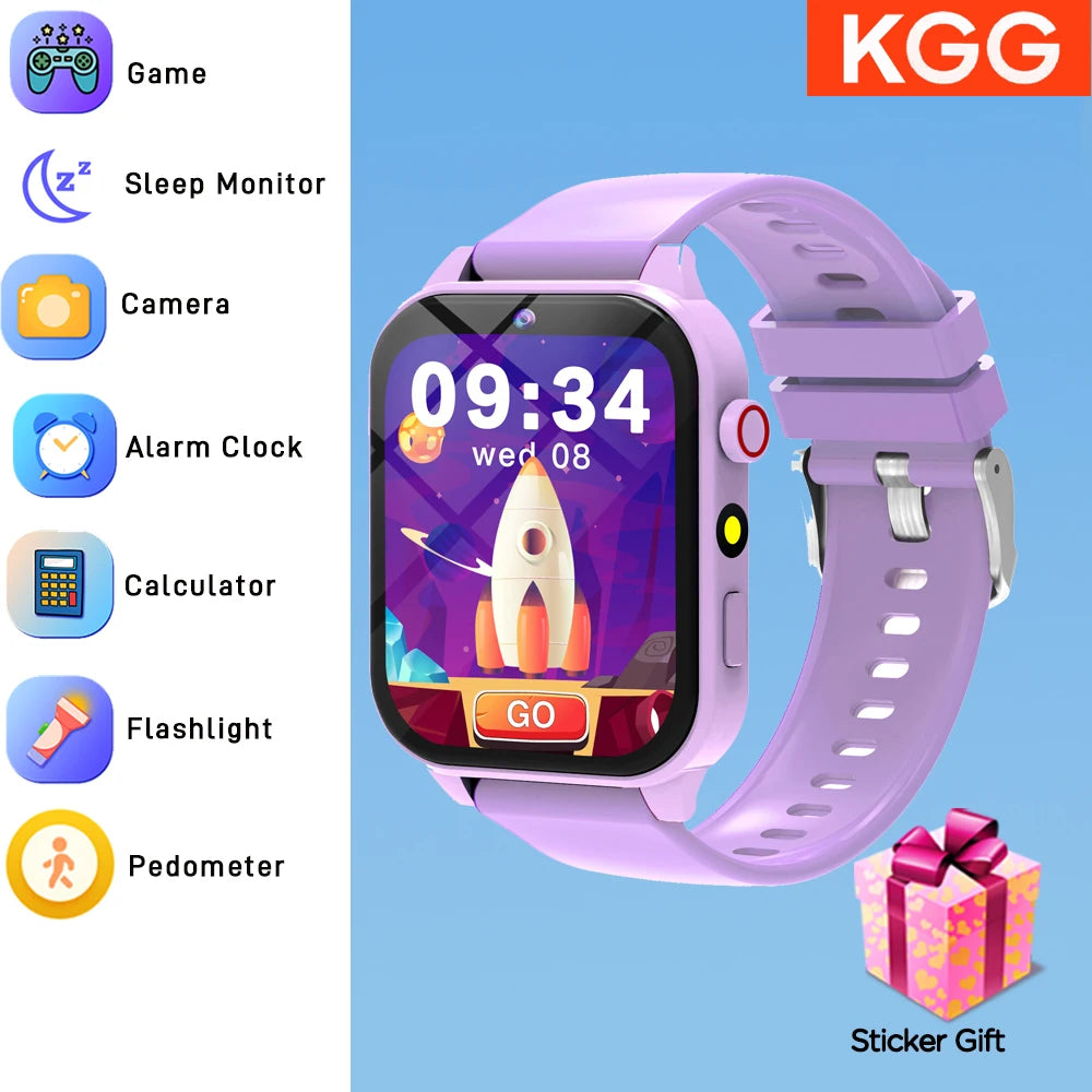 Kids Smart Watch 1.83" HD Screen Built-in 18 Games HD Camera Flashlight Sleep Monitor Alarm Clock Children Gift for Boys & Girls