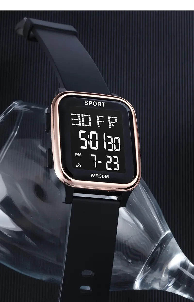 Sports Watches for Men Waterproof Multifunction Electronic Watch Ultra-thin Men's LED Digital Wristwatch for Man Student Gift