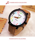 Women Watches Fashion Casual Big Number Analog Watches for Woman Leather Band Ladies Quartz Wristwatches relogio feminino