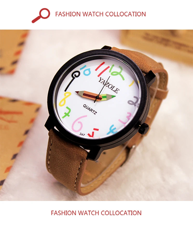 Women Watches Fashion Casual Big Number Analog Watches for Woman Leather Band Ladies Quartz Wristwatches relogio feminino
