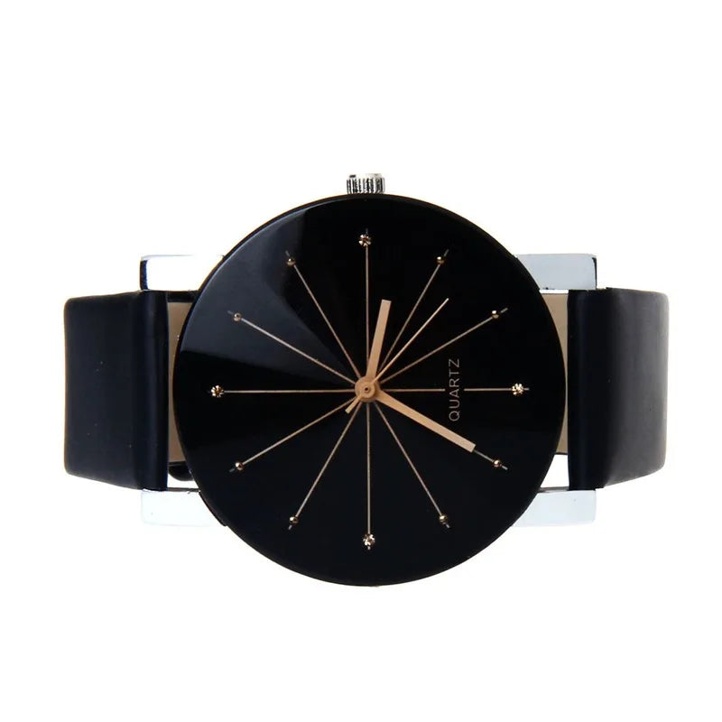 Couple Lover Watches Quartz Dial Clock PU Leather WristWatch Relojes Watch Women Men Fashion Luxury Relogio Feminino Saat