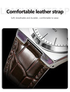 POEDAGAR Top Fashion Casual Men Watch Waterproof Luminous Date Week Man Wristwatch Outdoor Leather Business Men's Quartz Watches