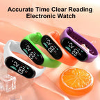 Kids Electronic Watch Sports Waterproof Wrist Watch Large Font Screen LED Display Luminous Auto Date Full Calendar Digital Watch