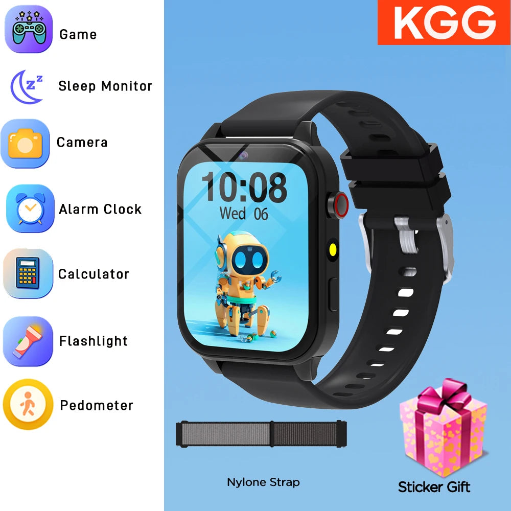 Kids Smart Watch 1.83" HD Screen Built-in 18 Games HD Camera Flashlight Sleep Monitor Alarm Clock Children Gift for Boys & Girls