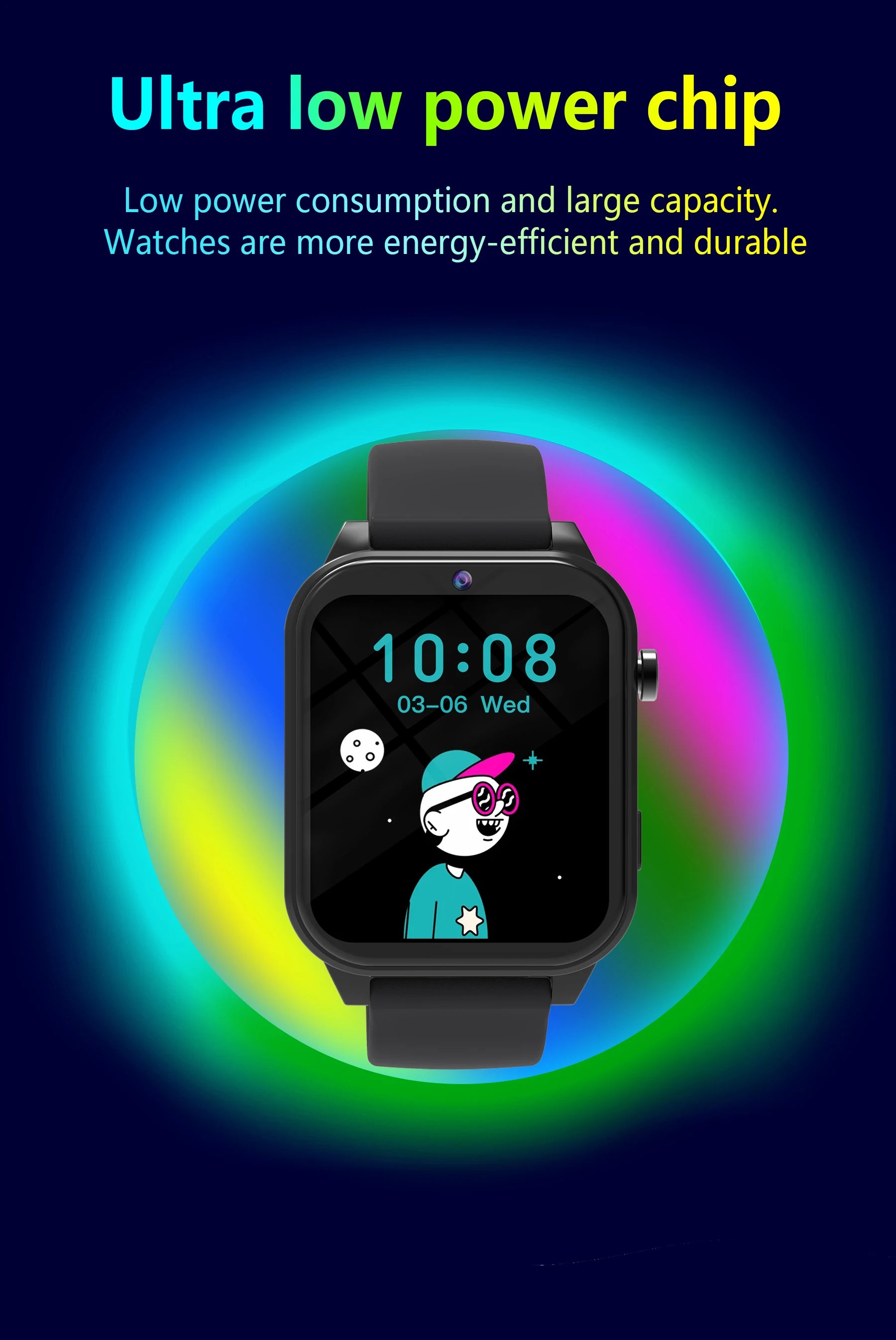 Kids Smart Watch 1.83" HD Screen Built-in 18 Games HD Camera Flashlight Sleep Monitor Alarm Clock Children Gift for Boys & Girls